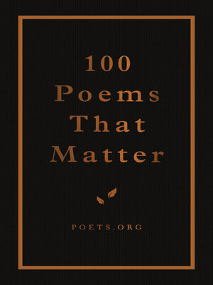 cover image of 100 Poems That Matter